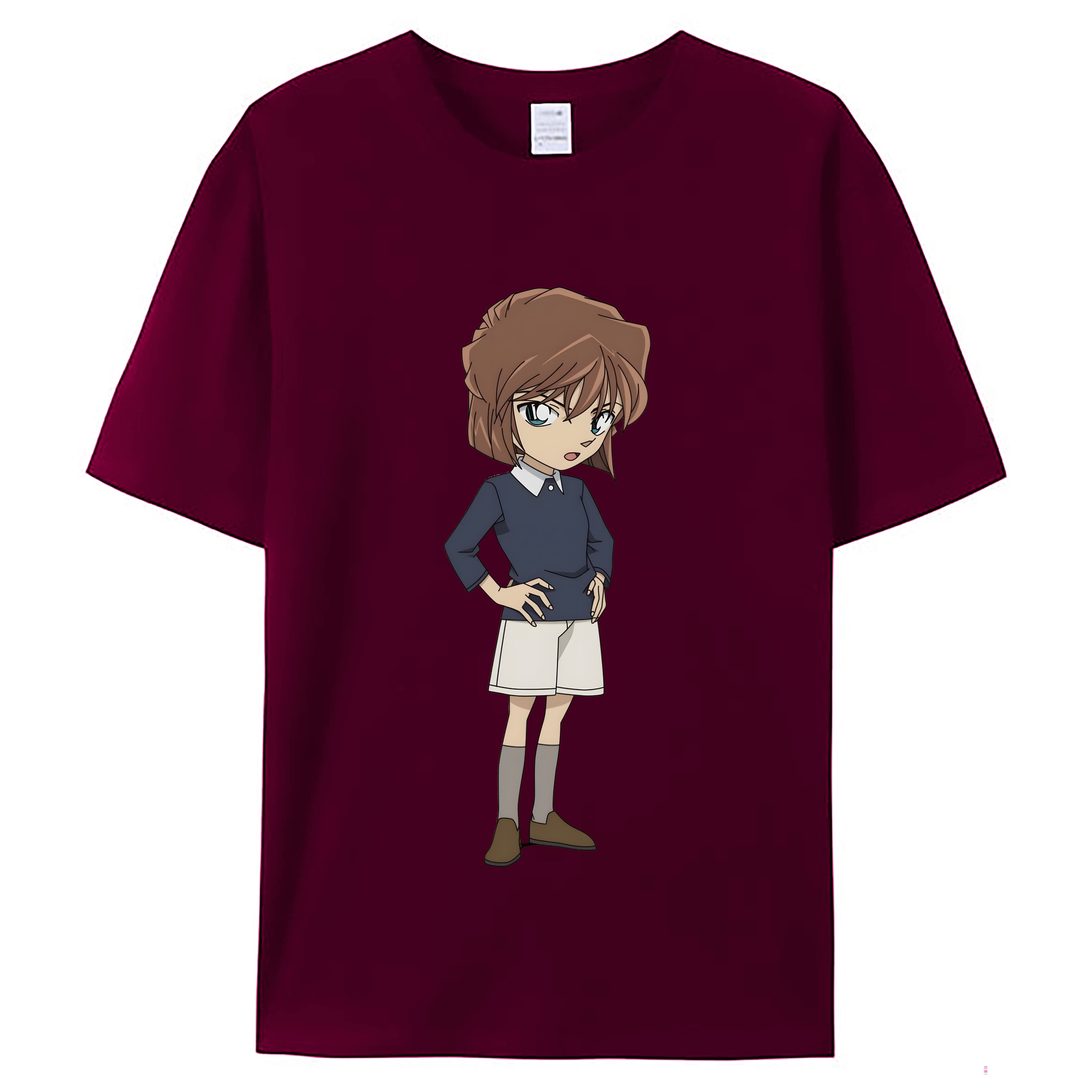 （画像用） 名探偵コナン 灰原 哀 はいばら あい Detective Conan Anita Hailey、Vi Graythorn Haibara Ai レディースカジュアルプリントTシャツ（綿100％）